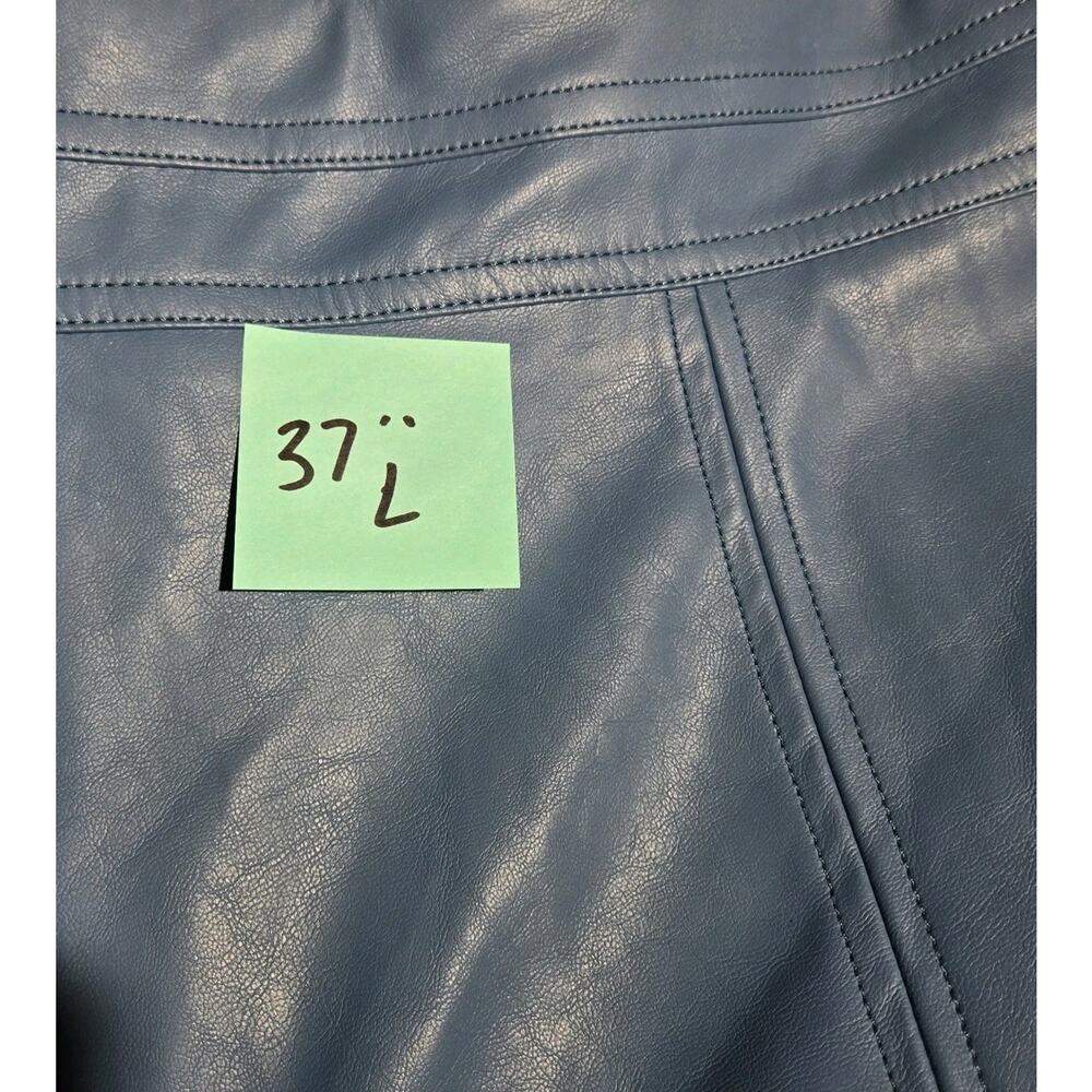Tuckernuck Flared Slate Blue Skirt Faux Leather 37" Long COTTAGECORE PEASANT 12 - Picture 14 of 14